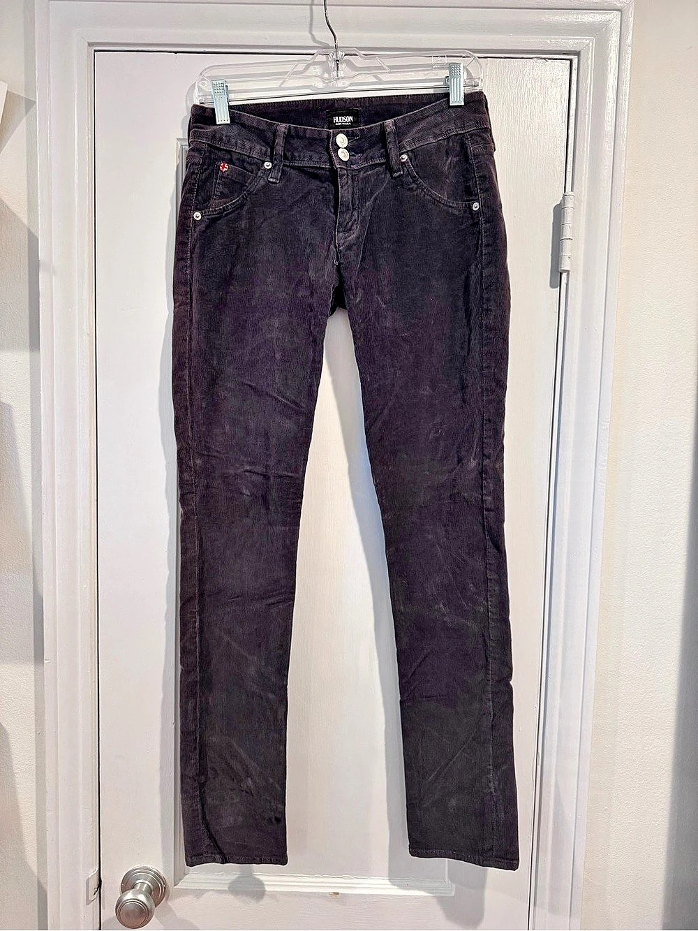 Hudson Skinny Jeans Black Waist 26